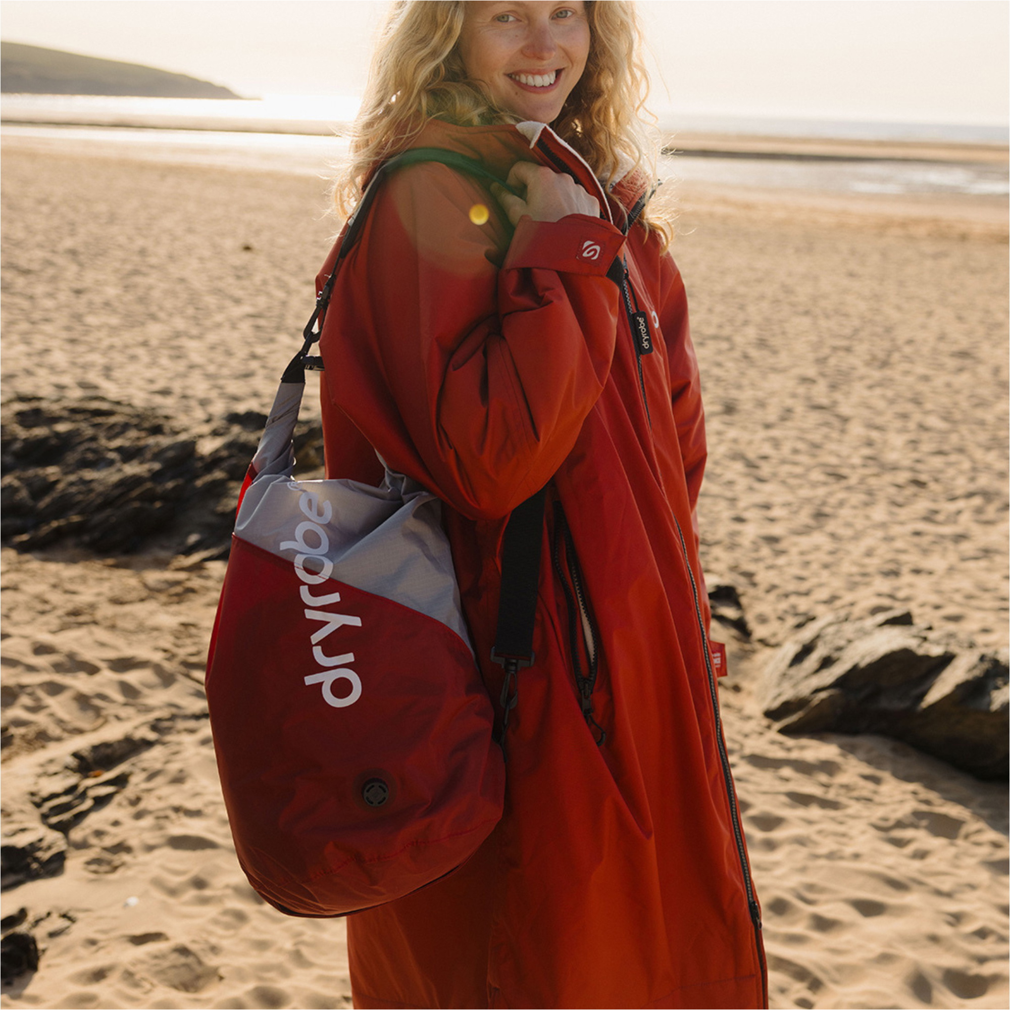 2026 Dryrobe Compression Bag COMPRESSIONBAG - Burnt Orange / Stone